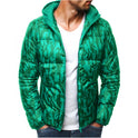 New Men's Short Camouflage Hooded Long Sleeve Cotton Jacket