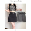 Sweet And Spicy Style High Waist A- Line Skirt Split Hip Skirt