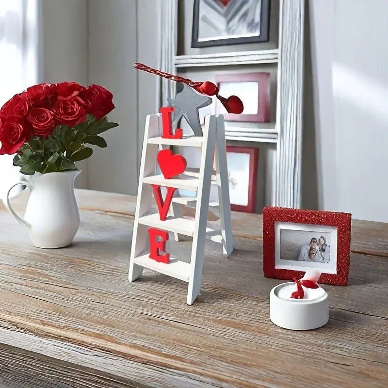 Valentine's Day Wooden Love Ladder Decoration