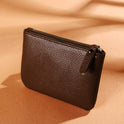 Solid Color Ladies Coin Purse Classic Pebble Grain PU Leather