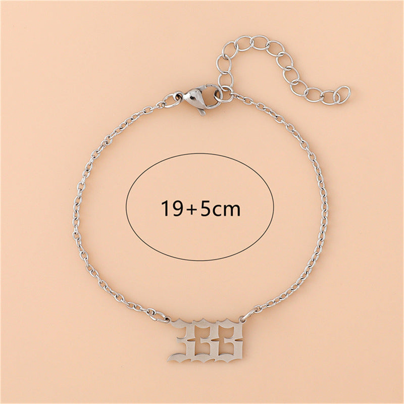 Creative Stainless Steel Angel Digital Bracelet For Women