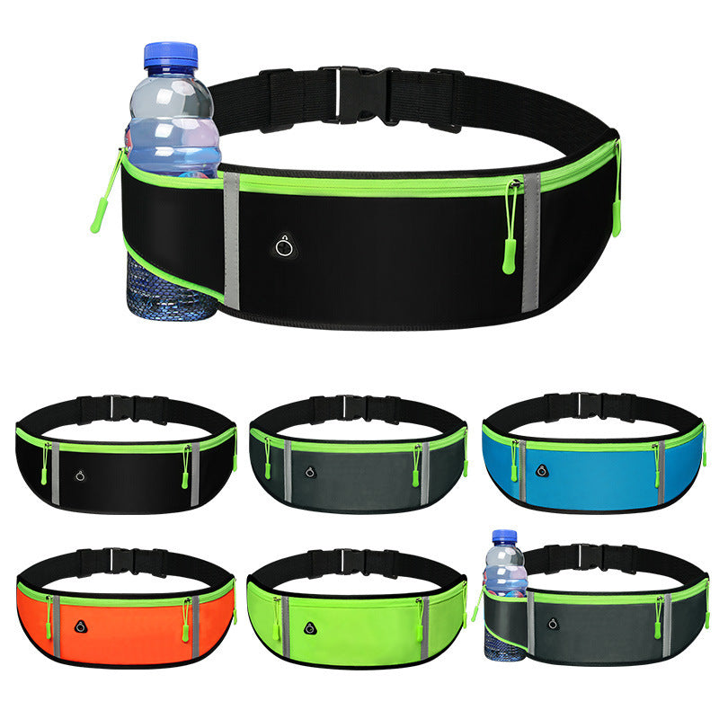 Sports Waist Bag With Pocket Light Slim Zip Running Belt