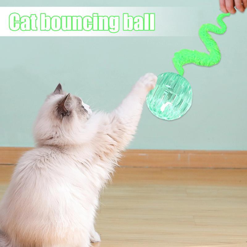 Interactive Cat Ball Toy Interactive Worm Bouncy Balls Cat Toy Safe Indoor Cats Toy Balls For Indoor Cats Kitten