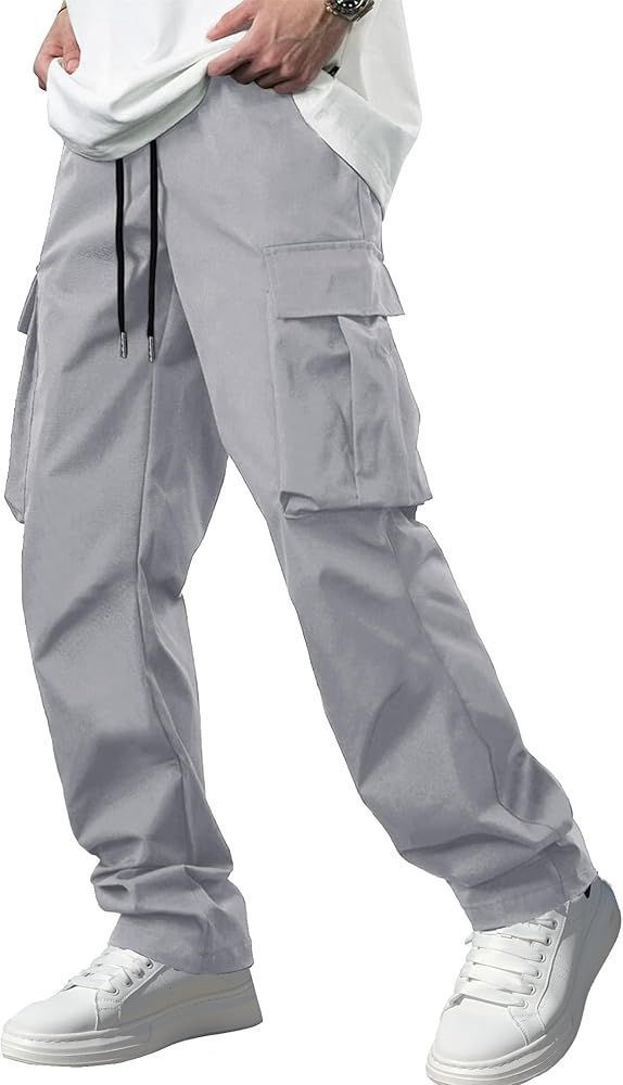 New Men's Leisure Cargo Drawstring Pants