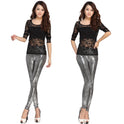 Gold Skinny Pants in Snake Print