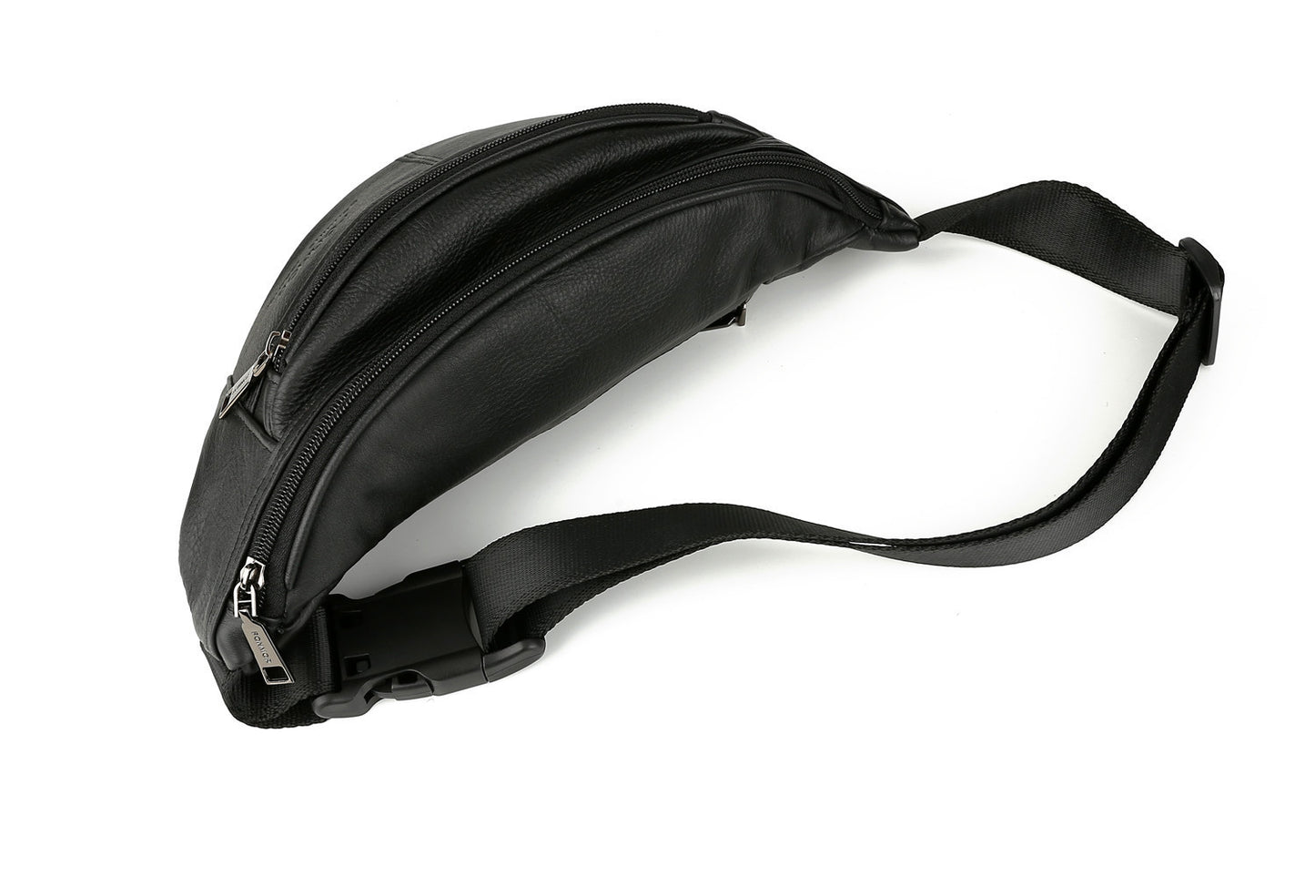 High-end Men's Sports Waist Bag Head Layer Cowhide Belt Bag