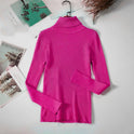 All-match Solid Color Slim Slimming Turtleneck High-neck Warm Long-