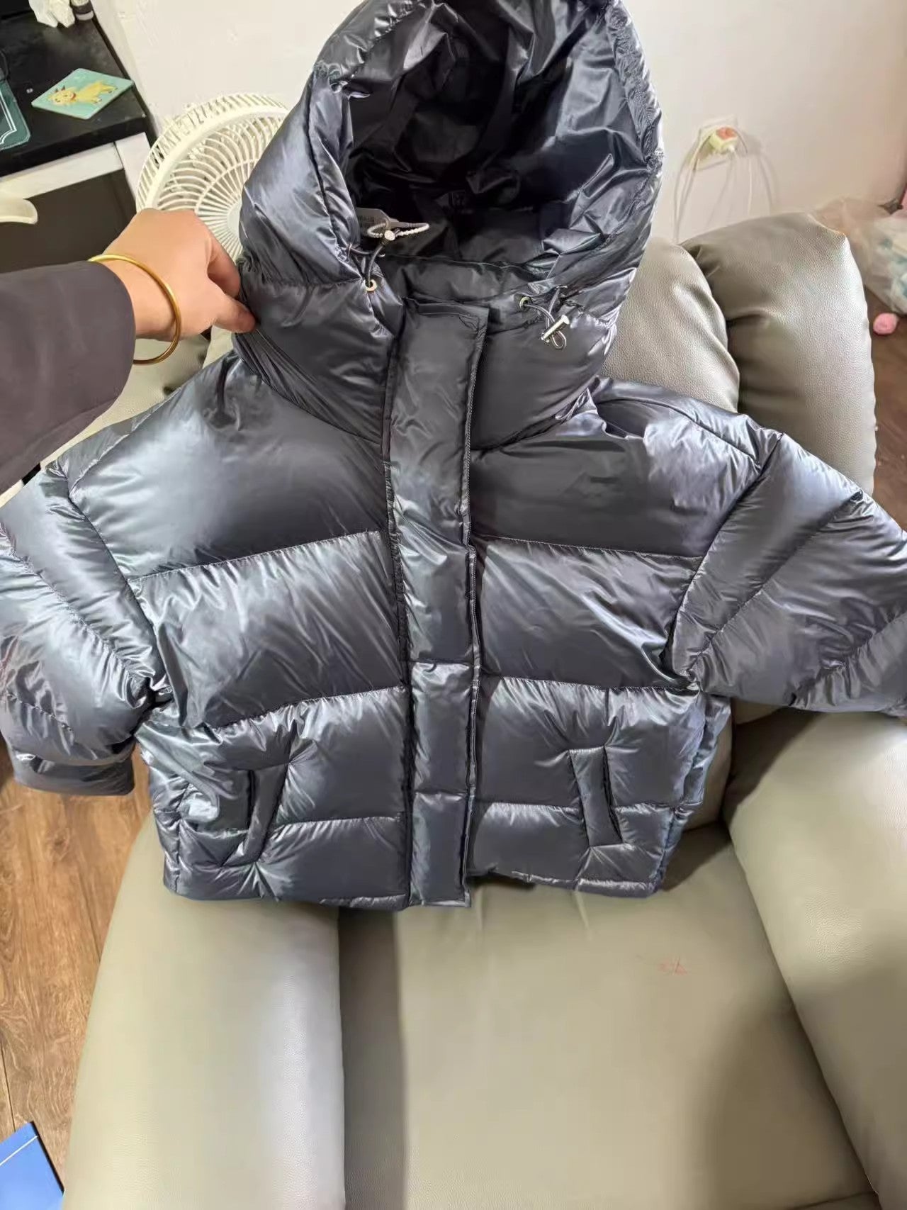 Elegant High-grade Loose Hooded Thickened Thermal Cotton Coat Jacket