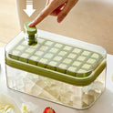 One-button Press Type Ice Mold Box Plastics Ice Cube Maker Ice Tray Mold With Storage Box With Lid Bar Kitchen Accessories