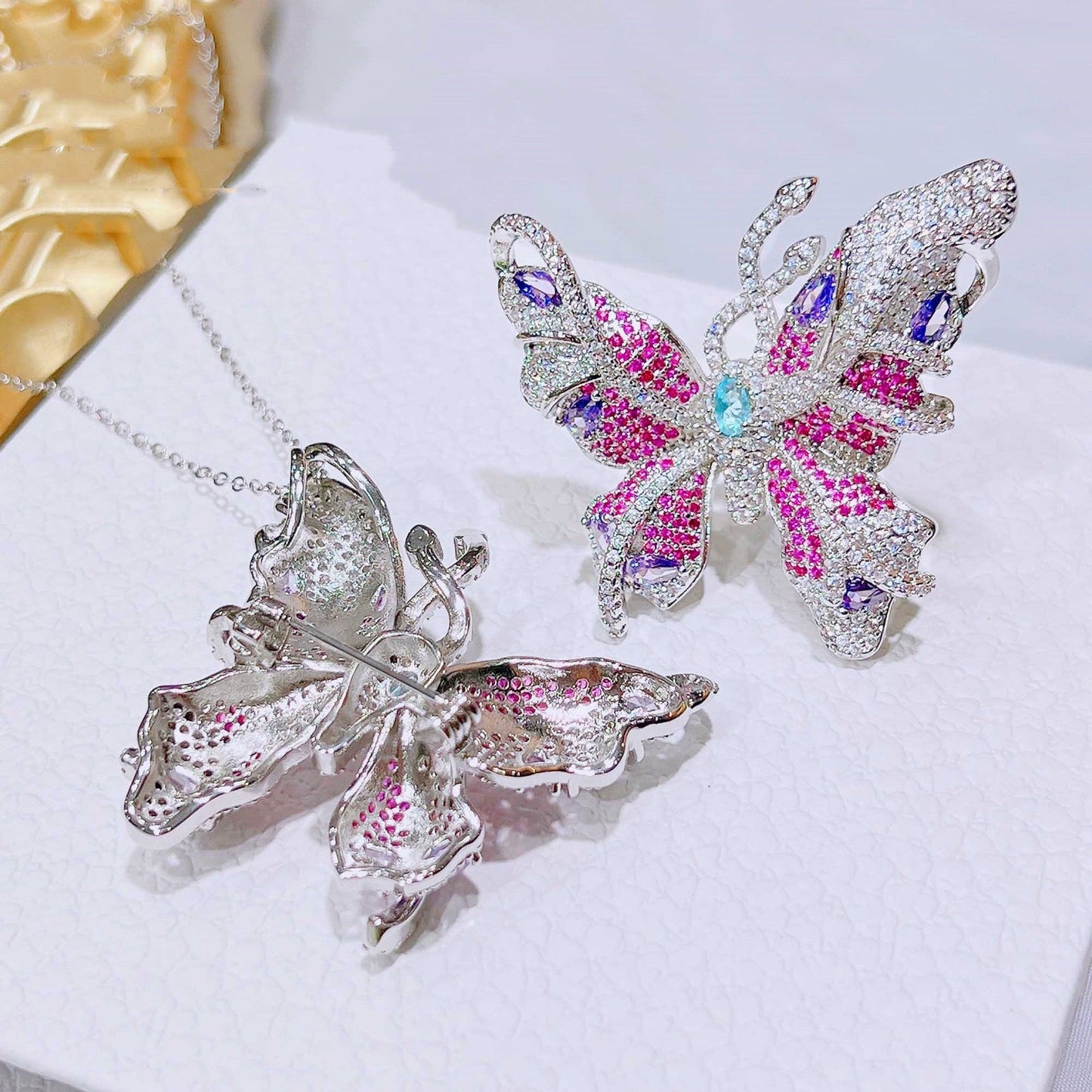 High-end Lavender Purple Butterfly Ring