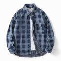 Fashion Personality Autumn Plaid Shirt Men