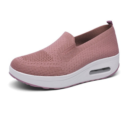 Mesh Air Cushion Walking Shoes For Women With Thick Soles