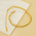 Women's Fashion Titanium Steel Plated 18K Gold Anklet