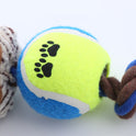 Pet Dog Toy Corduroy Tennis Ball Cotton Rope Dog Bite Resistant Teeth Sound Toy Interactive Play