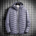 Men's Hooded Cotton Jacket Short Lightweight Cotton Coat