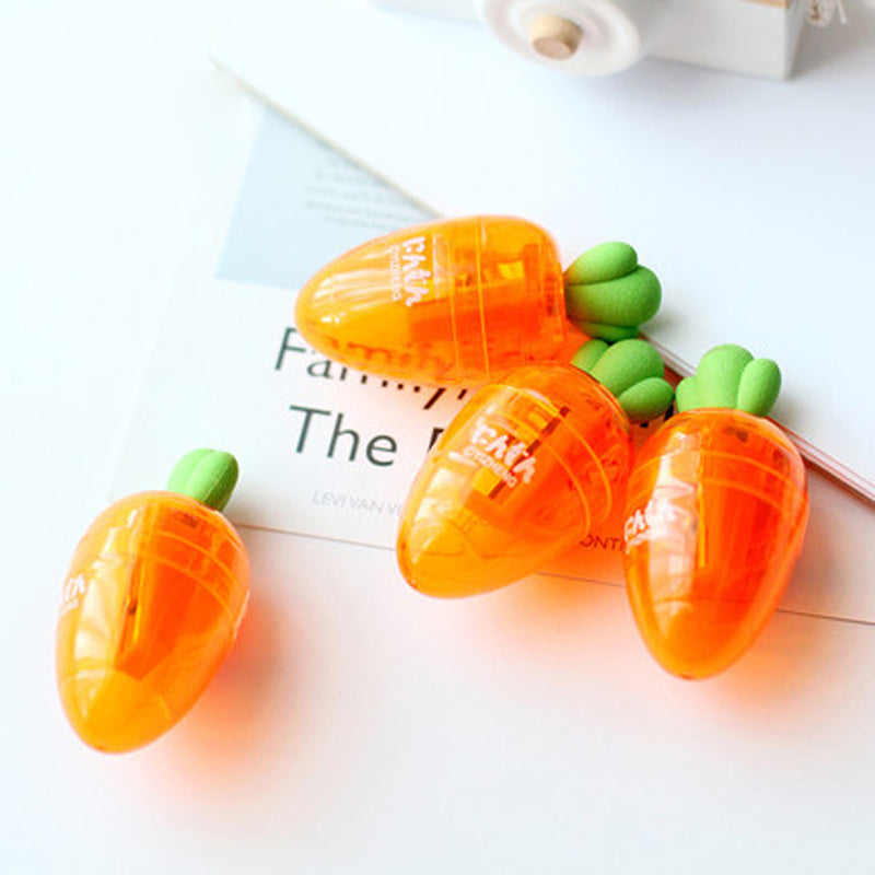 Student Cute Cartoon Carrot Pencil Sharpener Stationery Gift