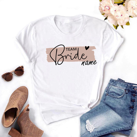 Women's Printed Short-sleeved T-shirt For Pre-wedding Bachelor Party