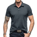 Men's Solid Color Short-sleeved Polo Shirt Top