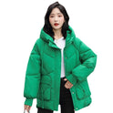 Down Cotton-padded Jacket Loose Hooded Loose All-matching Thick Warm Coat