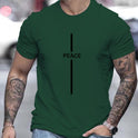 T Shirt With Peace Print Short