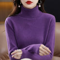 Lapel Sweater Women's Autumn And Winter Women's Solid Color Turtleneck Knitting Bottoming Shirt Sweater