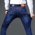 Elastic Men's Straight Tube Loose Casual Jeans