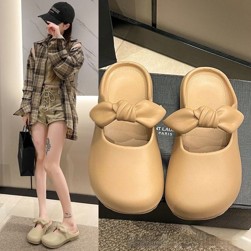 Fashion Good-looking Closed Toe Flat Slippers Lazy Casual Outdoor Beach Sandals