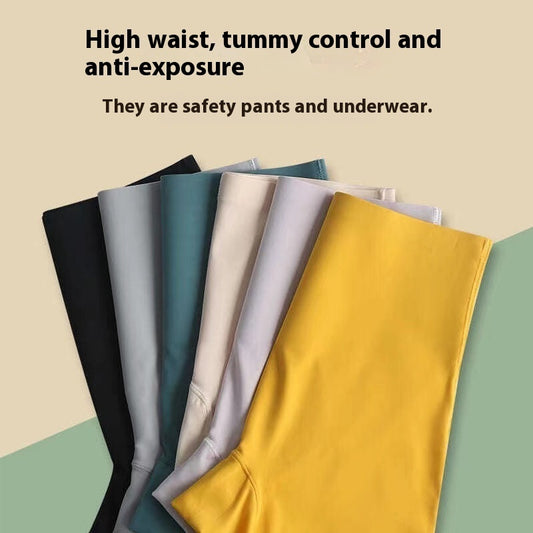 High Waist Seamless Safety Pants Underwear Women's Anti-exposure Non-curling Belly Contracting Hip Lifting