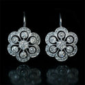 Female Geometric Circular Zircon Earrings