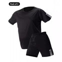 Men's Oversized Short Sleeve Shorts Suit Leisure Home Running Fitness Two-piece Set