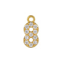 Gold-Plated Copper Color-Preserving Jewelry 0-9 Birthday Year Digital Accessories