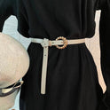 Dress Small Belt Ladies Fashion Woven Buckle Thin Belt