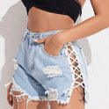 Women's Slim-fit High Waist Denim Shorts