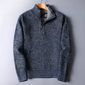 Loose Knit Coat Plush Men's Zipper Sweater