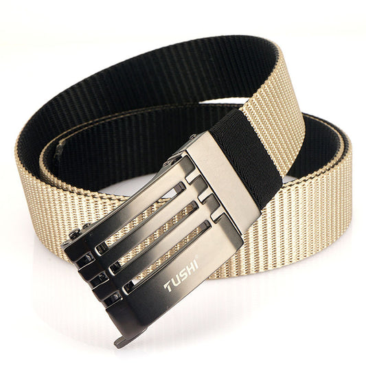 Men's Simple Rotary Automatic Buckle Belt