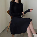 Long Sleeve French Base Dress Women