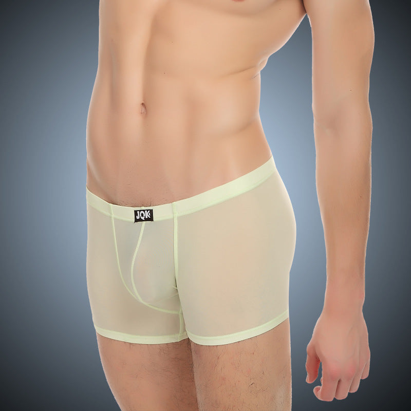 Thin Ice Silk Low Waist Men's Thin Large Boxer Underwear