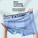 Men's Summer Thin Breathable Mesh Ice Silk Boxers