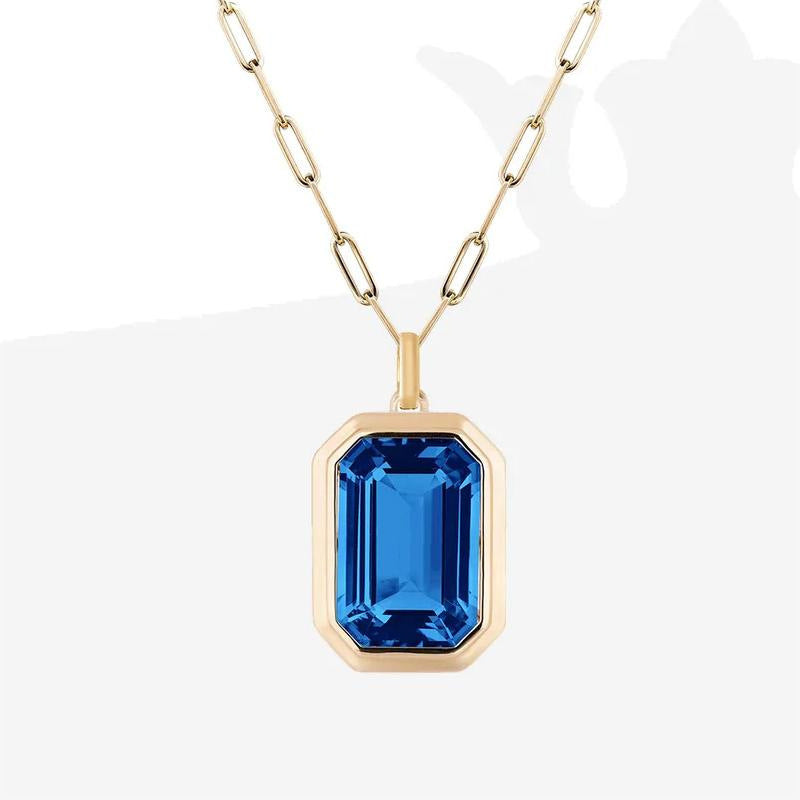 Zircon Pendant Clip Chain Jewelry