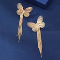 Butterfly Tassel Niche Creative Stud Earrings