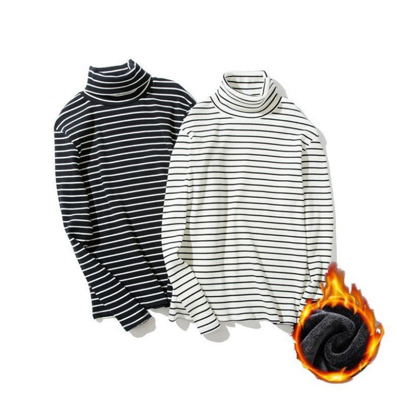 Black And White Striped Turtleneck Men And Women