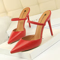 Pointed Hollow One Word With Women's Slippers