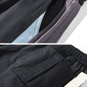 Drawstring Pants Pants Hip Hop Loose Stitching Contrast Color Casual Pants Boys Overalls