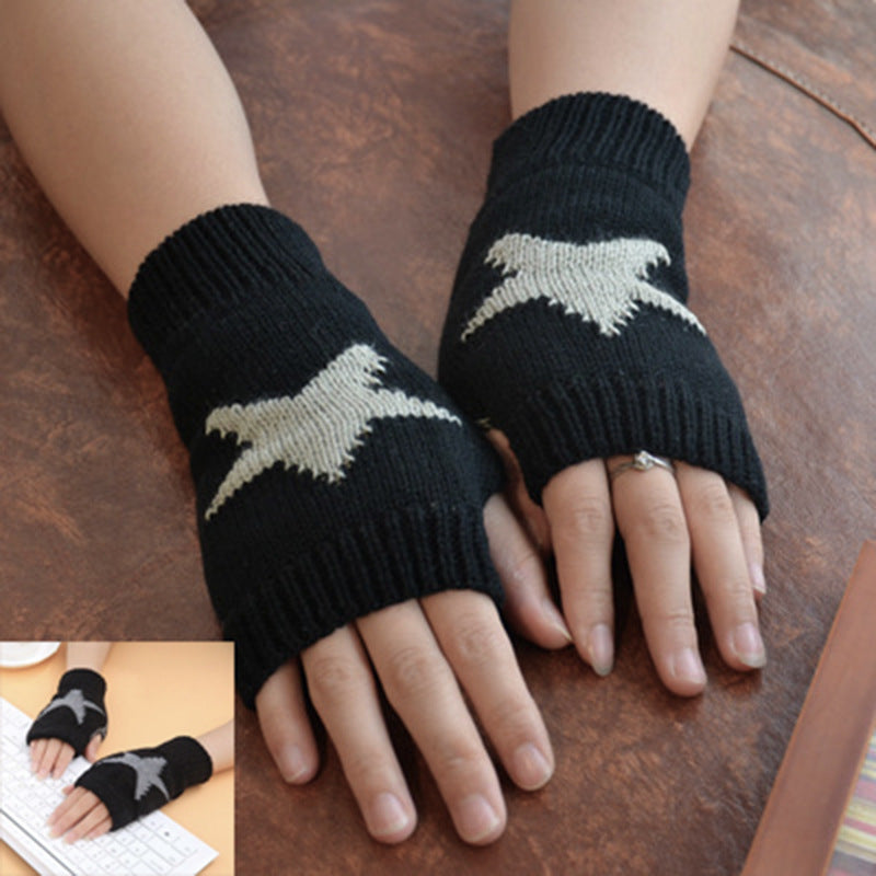 Warm Men's And Women's Outdoor Sports Wool Knitted Gloves