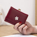 Women's Short Casual Simple Mini Student Cute Animal Kitten Wallet