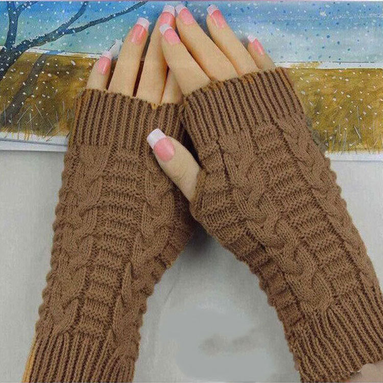 Women's Popular Winter Fingerless Gloves Warm