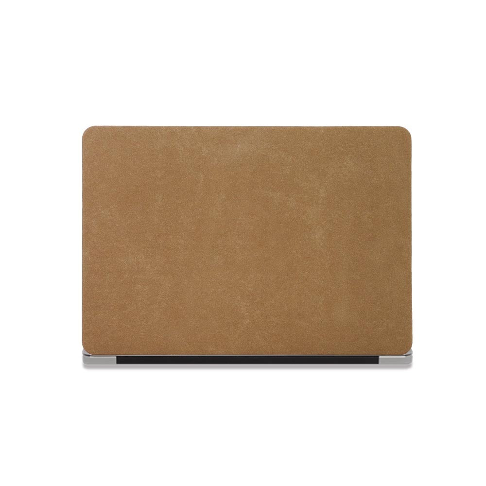 Simple Cocoa Brown Suede Computer Case