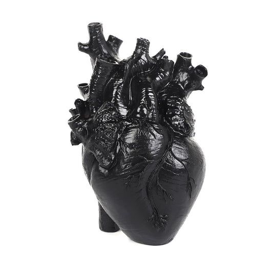 Black And White Heart Vase, Creative Heart-shaped Vase, Home Desk Decoration, Resin Crafts, Great Deal