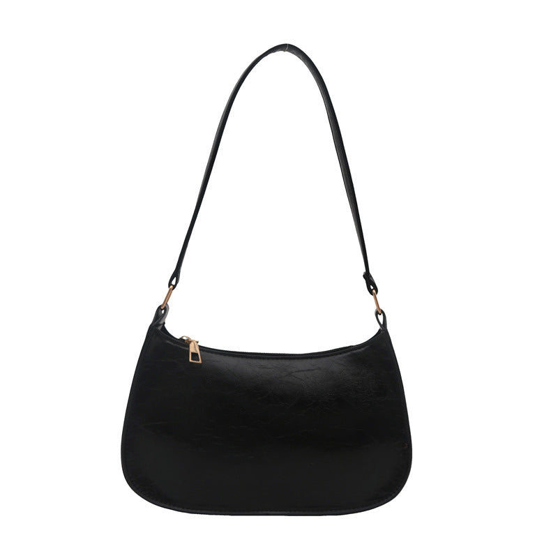 Fashion Underarm Bag Retro Simple Textured One-shoulder Bag