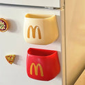 Creative French Fries Sealing Clip Magnetic Refrigerator Sticker Storage Box Food Snacks Multi-function Pen Holder